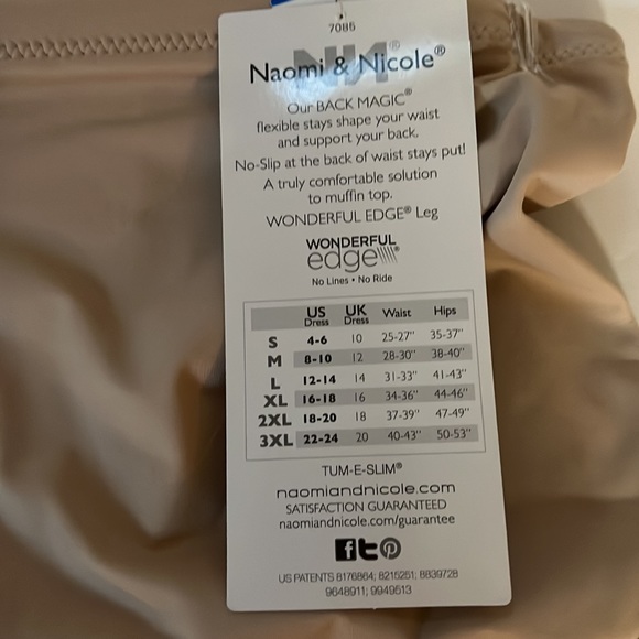 Hi Waist Firm Control Brief Warm Beige Shapes Waist Naomi & Nicole - Picture 6 of 8